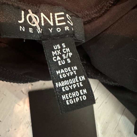 Jones New York Pull On Black Pants Tie Waist Soft Knit Size Small - Picture 3 of 6